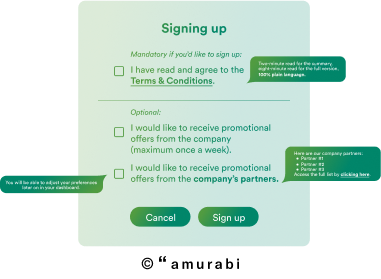 Fair Patterns of a Signing up